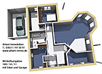 Winkelbungalow 109 / 10 / 11 mit Erker und Garage 3D-Grundriss